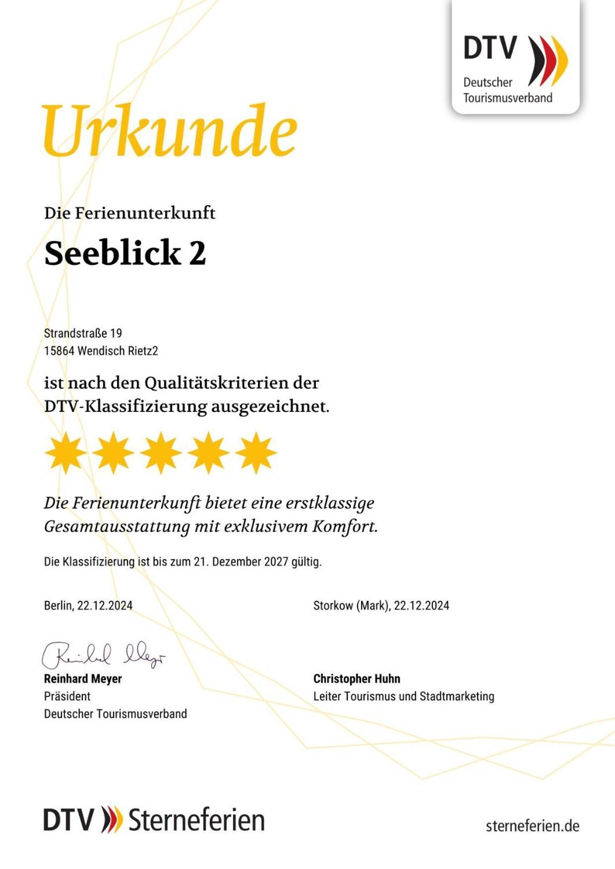 5*Ferienwohnung Seeblick 2 Wendisch Rietz Exteriér fotografie